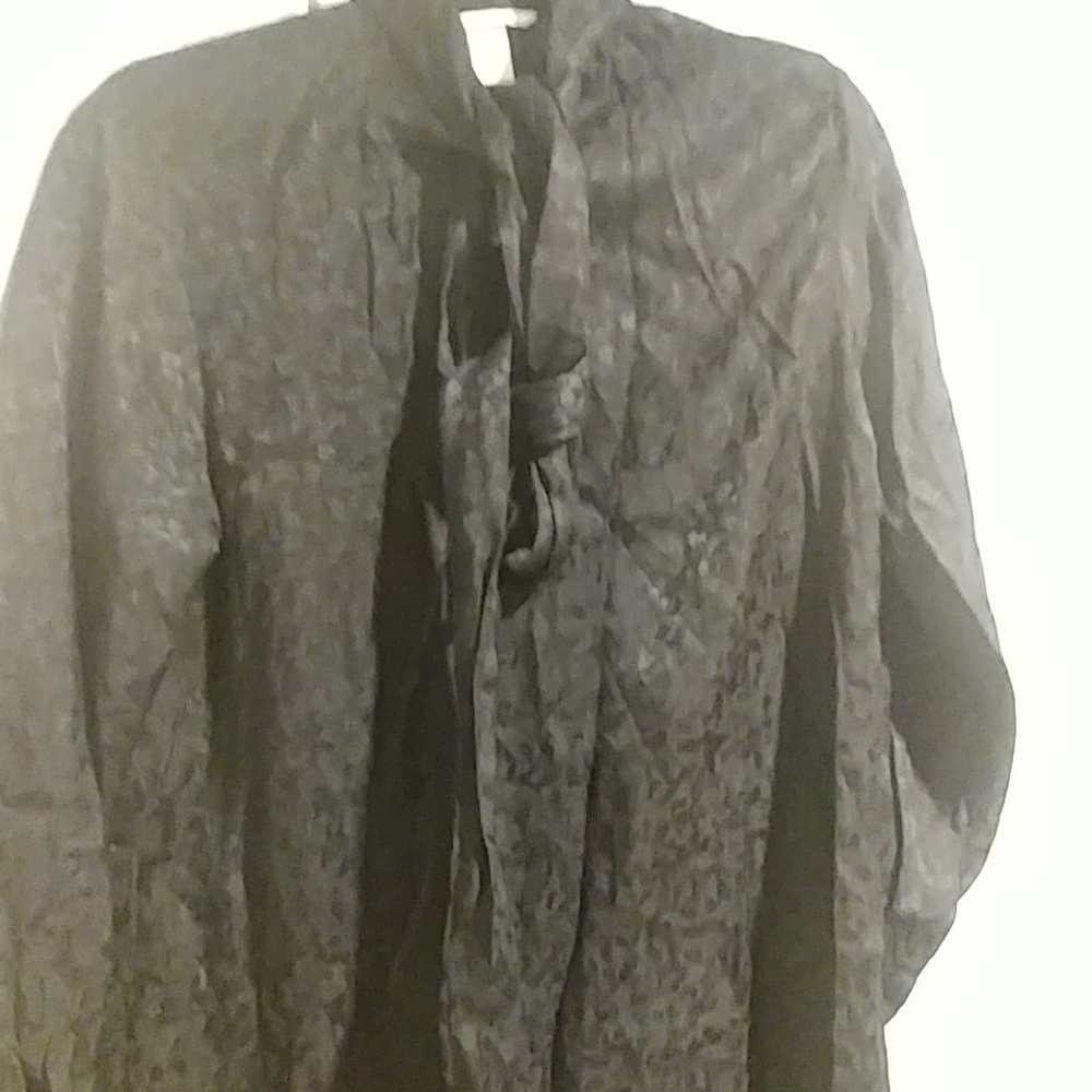 Long Sleeve Black Blouse - Picture 2 of 2